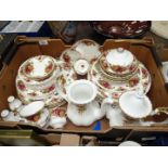 A quantity of Royal Albert Old Country Roses china including coffee pots, salt & peppers,