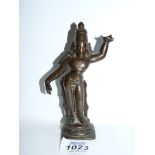 A small bronze cast figure of Vishnu/Rama.