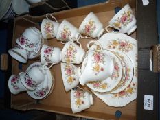 A quantity of part tea sets to include Colclough Amanda; six teacups and saucers, two tea plates,