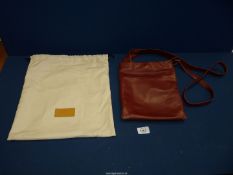 A Radley russet brown shoulder bag with protective cloth bag (used condition).