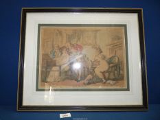 A scarce theatrical print by Thomas Rowlandson 'The Rivals',