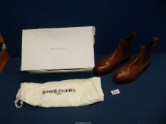 A pair of brand new ladies Russell & Bromley brown "dealer" boots, size 38.