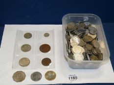 Foreign coins from Portugal, Malta, Italy and Australia.