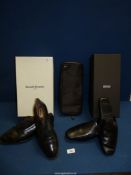 A gents pair of Bally black lace up shoes,