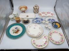 A quantity of china including egg cups, ramekins, plates, jugs, Royal Worcester 'Royal Garden',