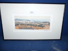 A Limited Edition Alistair Howie Print no. 33/650 depicting Tuscany. 19" x 11 1/2".