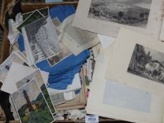 A large quantity of unframed Etchings and Prints, etc.