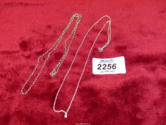 Two 925 silver chain necklaces.