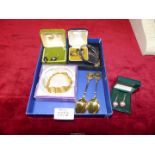 A small quantity of mostly 925 marked jewellery including a silver bracelet, two rings,