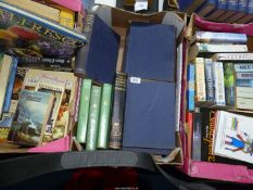 Three boxes of books to include; Robert Goddard, Bernard Cornwall novels, Thomas Hardy, Cook Books,