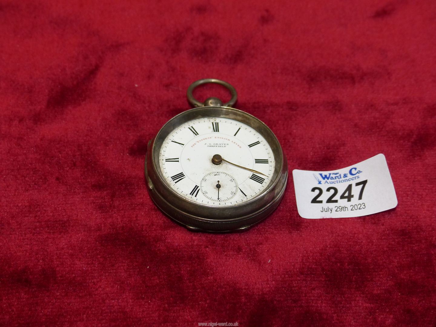 A silver cased pocket watch by J.G. - Image 2 of 2