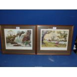 Two framed and mounted Norman Thelwell fishing Prints to include;