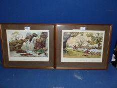 Two framed and mounted Norman Thelwell fishing Prints to include;