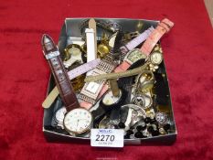 A quantity of wrist watches including Montine, Timex and Sekonda.