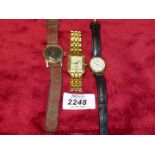 Three wristwatches including Klaus-Kobec, Ingersoll and Avia.