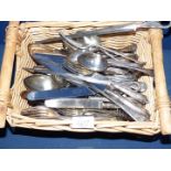 Miscellaneous silver plate cutlery including spoons, forks, knives etc.