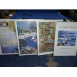 Four modern framed advertising Prints; 'Menton Cote D Azur;, Paris - Lyon Mediterranee',