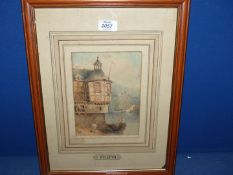 A framed and mounted Watercolour initialled R.P.L.