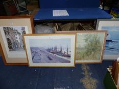 Four framed Prints to include Paris-Rive Gauche, Michael Duvoisin,