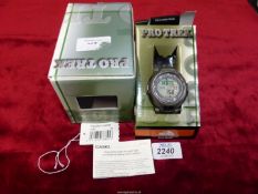A boxed Casio Pro Trek PRG-60T 10 Bar water resistant Digital and analogue Wristwatch with Digital