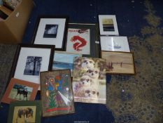 A box of Prints including; Moulin Rouge, Meerkats, etc.