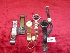 A quantity of gents and ladies wristwatches including Lorus, Avia, Timex, Identity etc.