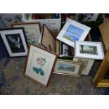 A quantity of Prints to include; two by P.J. Redoute, The Weavers Canterbury, etc.