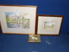 Two Limited Edition Prints to include; 'Hereford Cathedral and Old Wye Bridge' by Barbara Graham no.