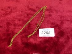 A rolled gold chain necklace, 22" long.