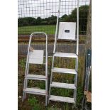 Five and Three Rung aluminium Step Ladders.