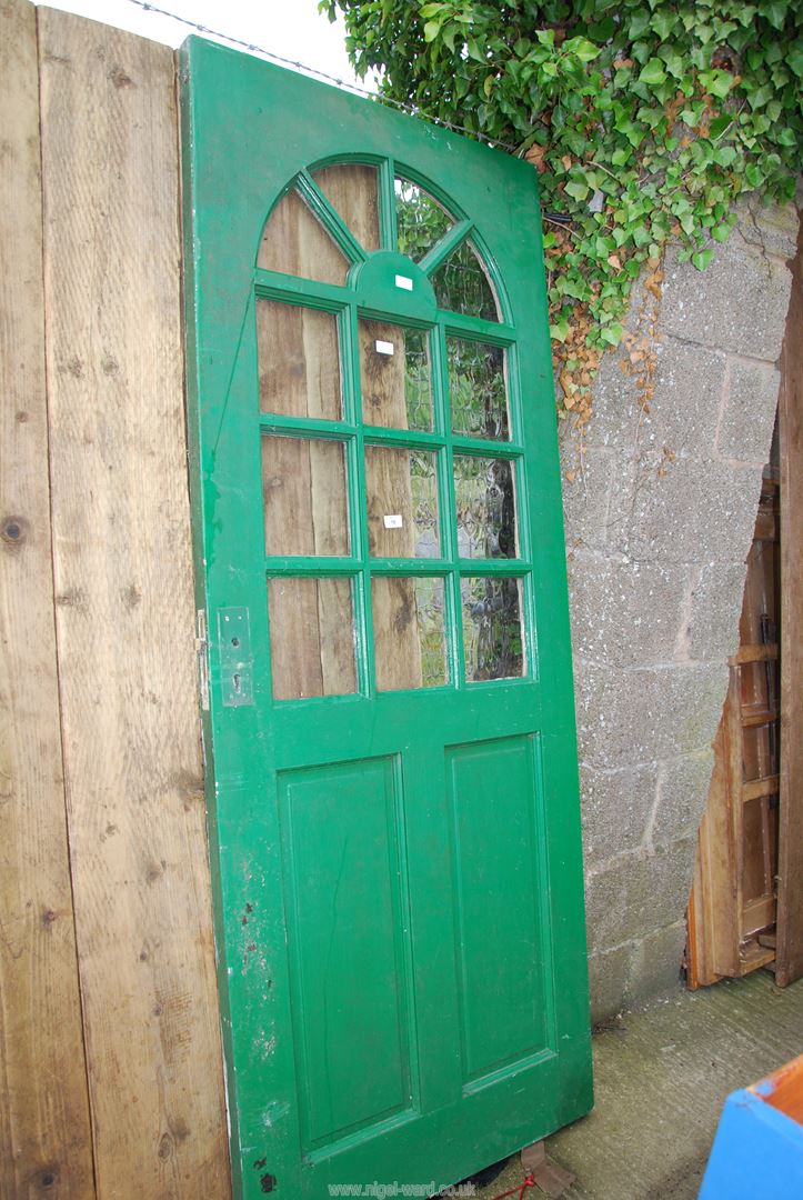 A part glazed exterior door,