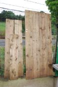 A heavy duty table top, 35'' wide x 79'' high x 1 1/2'' thick plus a quantity of planks,