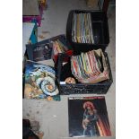 Quantity of 45's and LP's including Neil Diamond, Dusty Springfield, and The Moody Blues, etc.