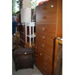 Chest of Five Drawers - 26" wide x 18" Diameter x 41" high, and a two over three chest (no top),