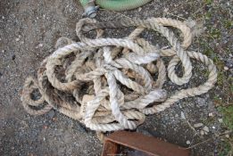 A Hessian heavy duty rope.