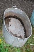A Galvanised planter, 3' long x 23" wide x 11" deep.