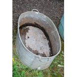 A Galvanised planter, 3' long x 23" wide x 11" deep.