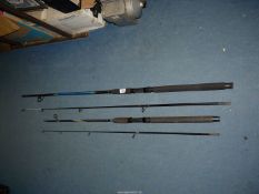 A Koike-Heimdall spin 270 9' rod, two sectional, along with Ron Thompson Superior, 7' spin rod.