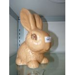 A large brown Sylvac rabbit figure, No. 1028, 10" tall.
