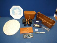 A quantity of miscellanea to include WWII RAF Map reading glasses, Respirator glasses,
