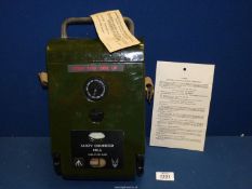 A Fairey Engineering Ltd, battery Powered Safety Ohmmeter.