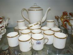 A Royal Worcester 'Viceroy' coffee service for twelve including coffee cans and saucers, coffee pot,