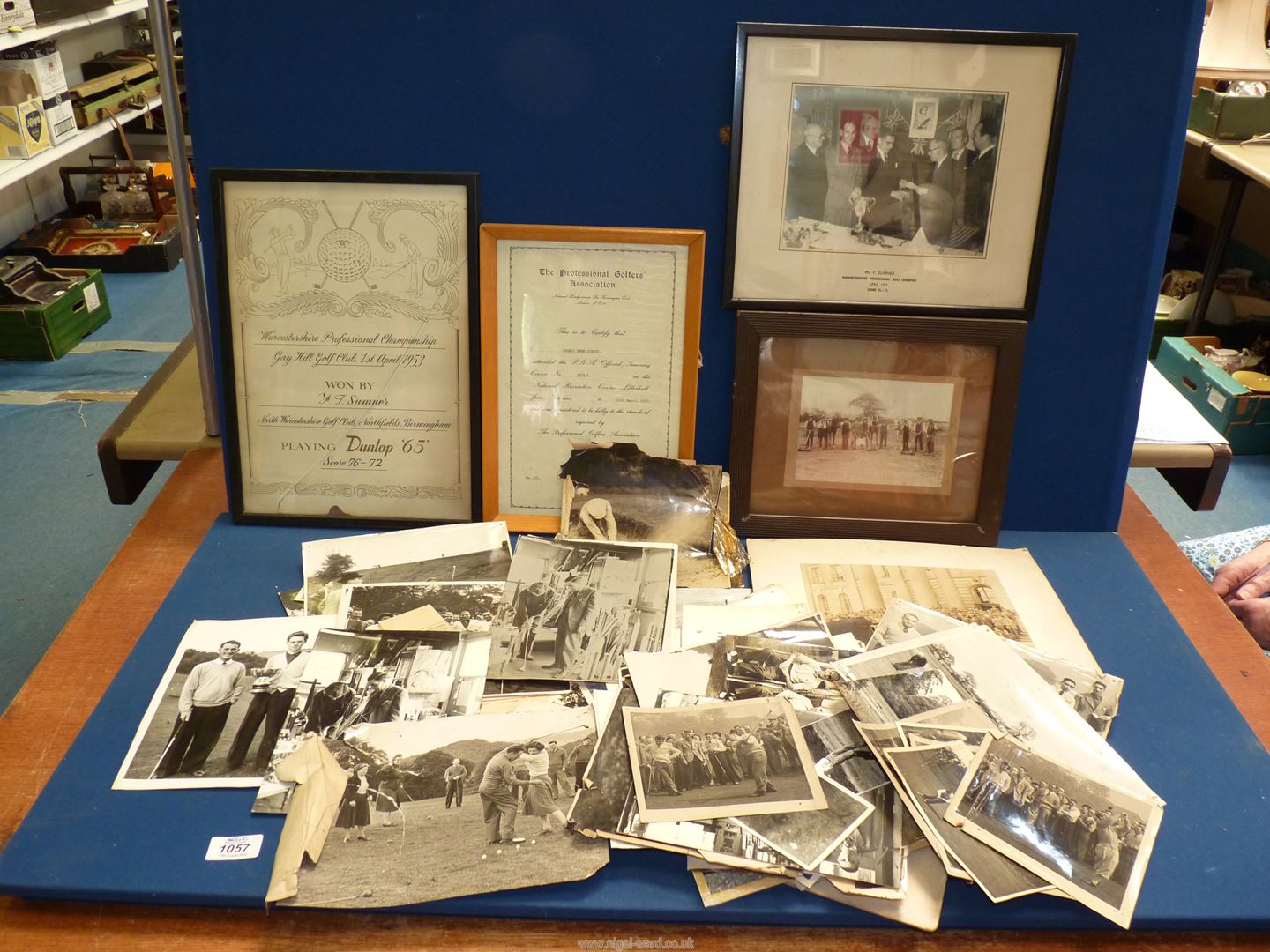 A quantity of Golfing memorabilia to include photographs,