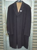 `A Marks and Spencer 'Collezione' wool and cashmere gents overcoat in black, size XXL, chest 47-49".