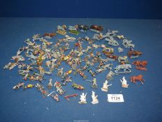 A box of miniature lead soldiers.