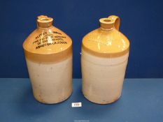 Two stoneware jars, one H.J. Smith Bro.