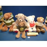 A box of Harrod's Teddy Bears, one 1999 and Domino game.