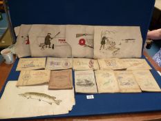 A quantity of old cigarette card albums by Wills and John Player including Railway Equipment,