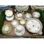 A quantity of cabinet cups and saucers to include Minton, Lorraine Noritake,