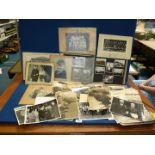 A quantity of family black and white photographs, etc.